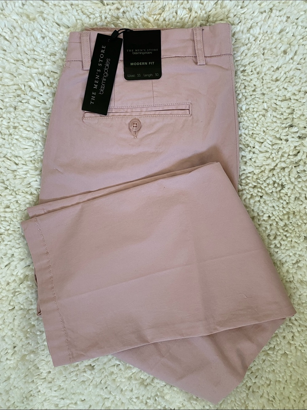 The Men's Store Blush Pink Modern Fit Chino Pants size W33 L30
